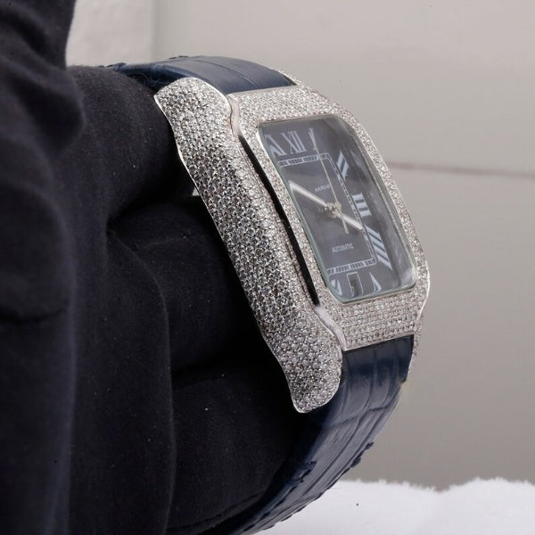 Moissanite Diamond Cartier Lather Belt Watches