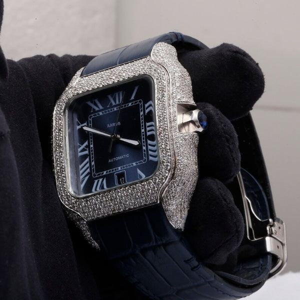 Moissanite Diamond Cartier Lather Belt Watches