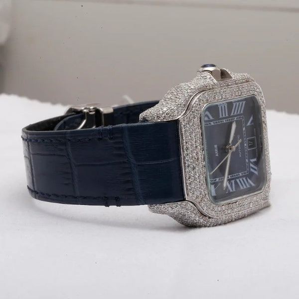 Moissanite Diamond Cartier Lather Belt Watches