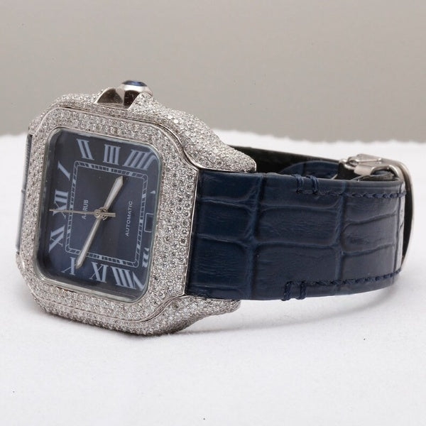 Moissanite Diamond Cartier Lather Belt Watches