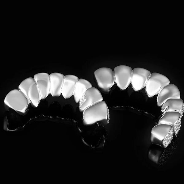 Customized Iced Out Moissanite Grillz Sterling Silver