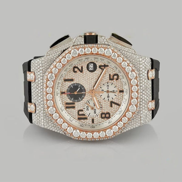 Fully Automatic Bust Down Hip Hop Luxury Handmade Men's Watch