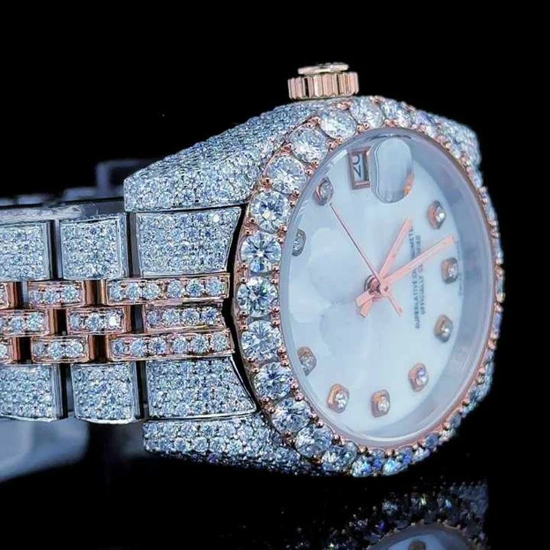 Moissanite Diamond Rolex Luxury Watches For Men's