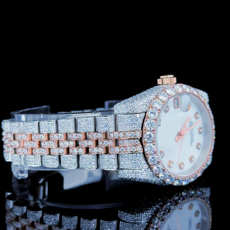 Moissanite Diamond Rolex Luxury Watches For Men's