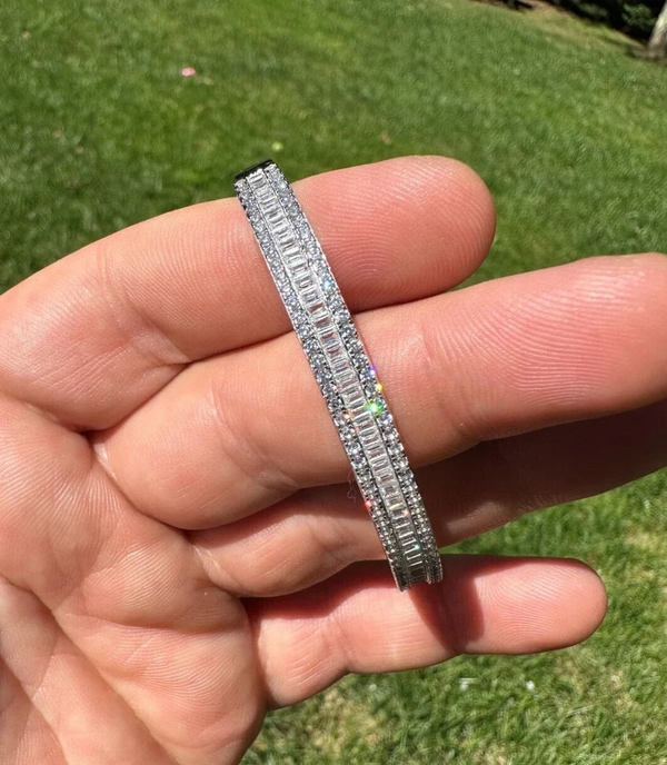 Moissanite Bangel Bracelet Gift for Valentines day