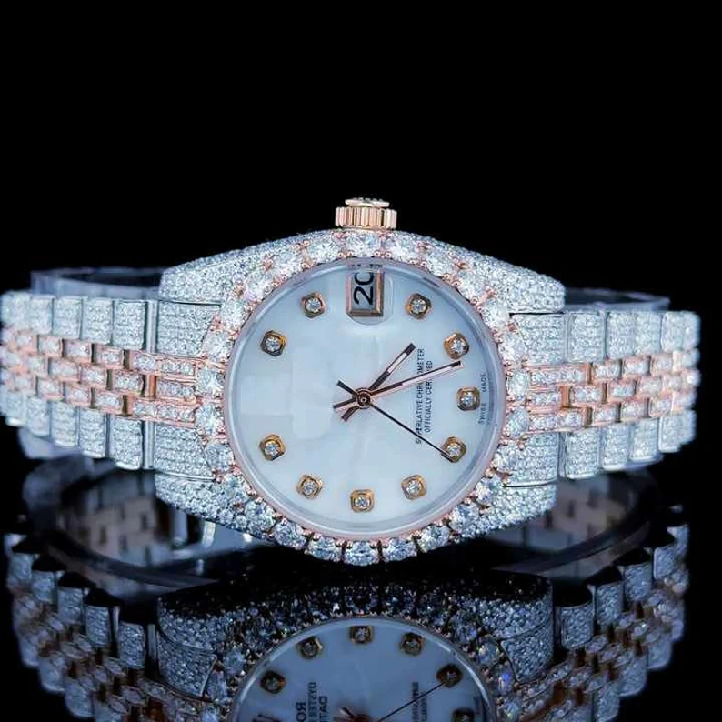 Moissanite Diamond Rolex Luxury Watches For Men's