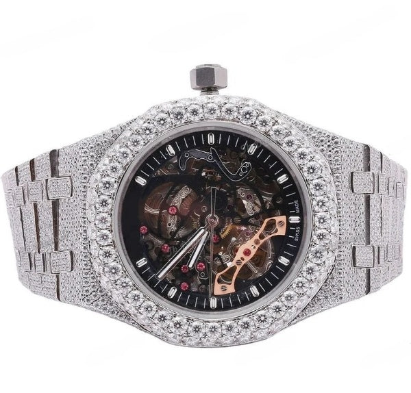 Black Dial Moissanite Diamond Full Iced Out AP Luxury Watches