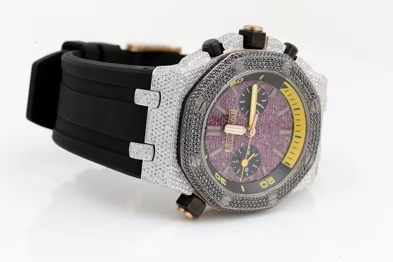 Men's Iced Out Moissanite Diamond Hip Hop Watches