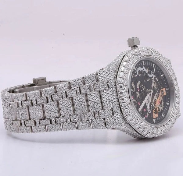 Black Dial Moissanite Diamond Full Iced Out AP Luxury Watches