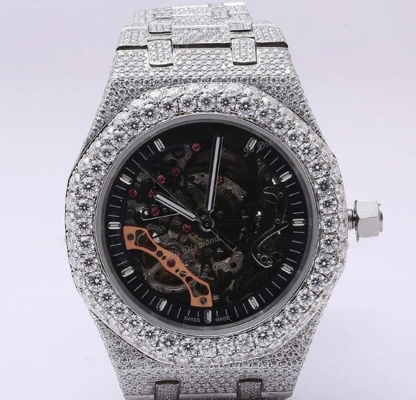 Black Dial Moissanite Diamond Full Iced Out AP Luxury Watches