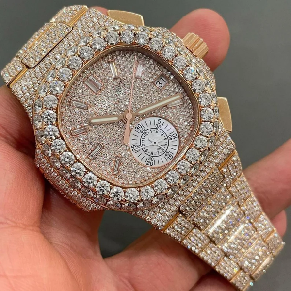 Patek Diamond Luxury Handmade Watches For Men's