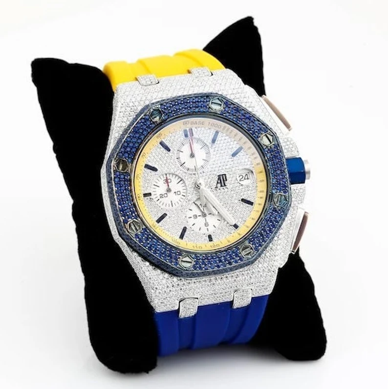 AP Luxury Iced Out Hip Hop Watch for Men's