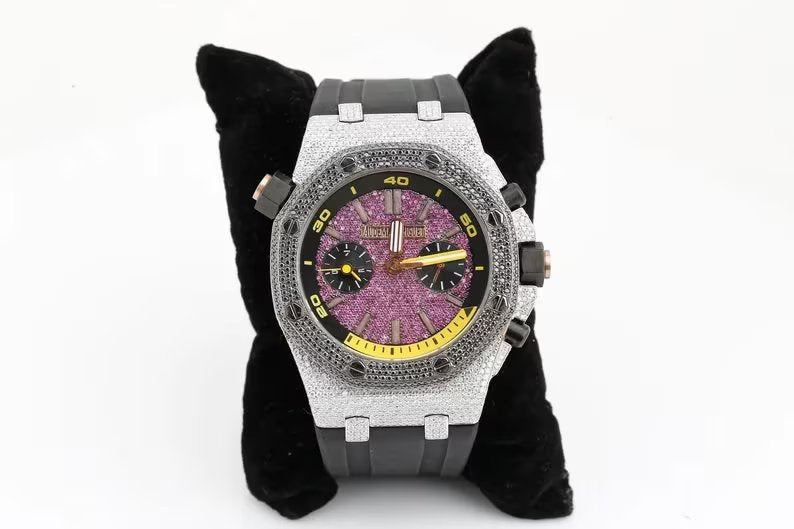 Men's Iced Out Moissanite Diamond Hip Hop Watches