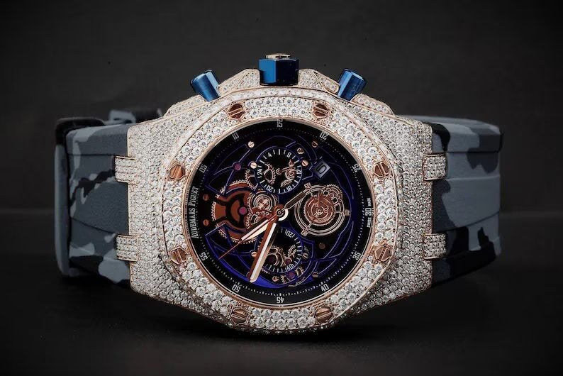 Handmade Moissanite Diamond AP Luxury Watches