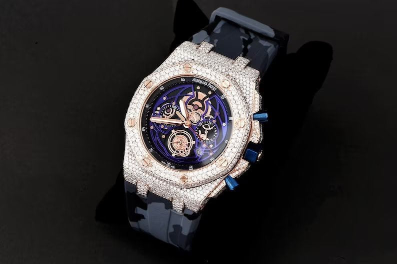 Handmade Moissanite Diamond AP Luxury Watches