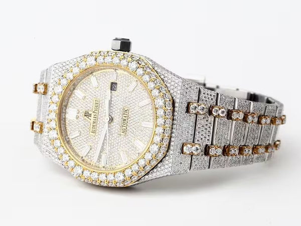 Iced Out Moissanite AP Hip Hop Watch for Men's