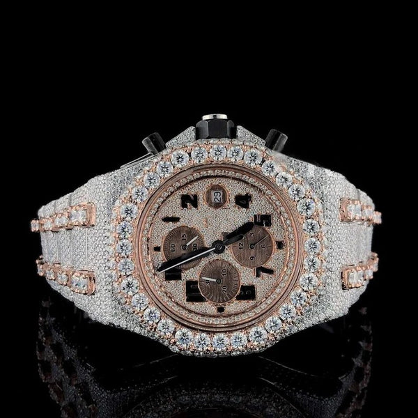 Iced Out Moissanite Diamond Luxury Automatic Movement Watch for Men