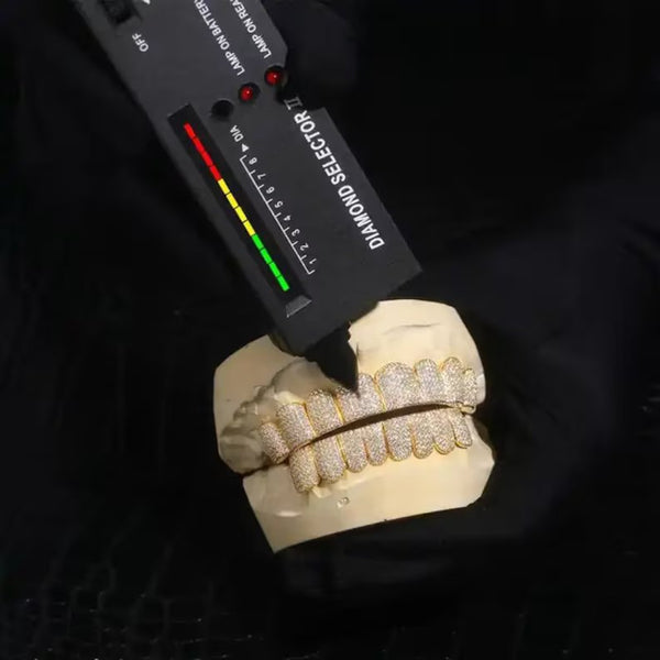 925 Sterling Silver Moissanite Diamond Grillz