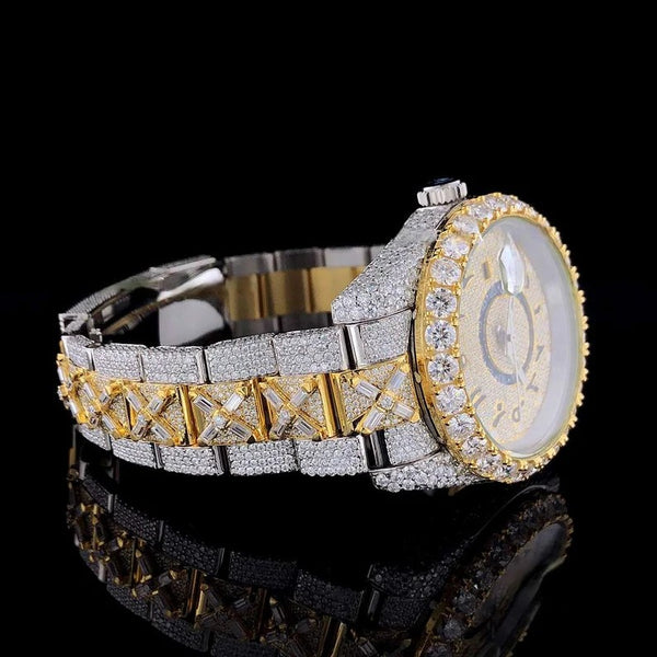 Handcrafted Moissanite Diamond Automatic Luxury Watches for Christmas Gift
