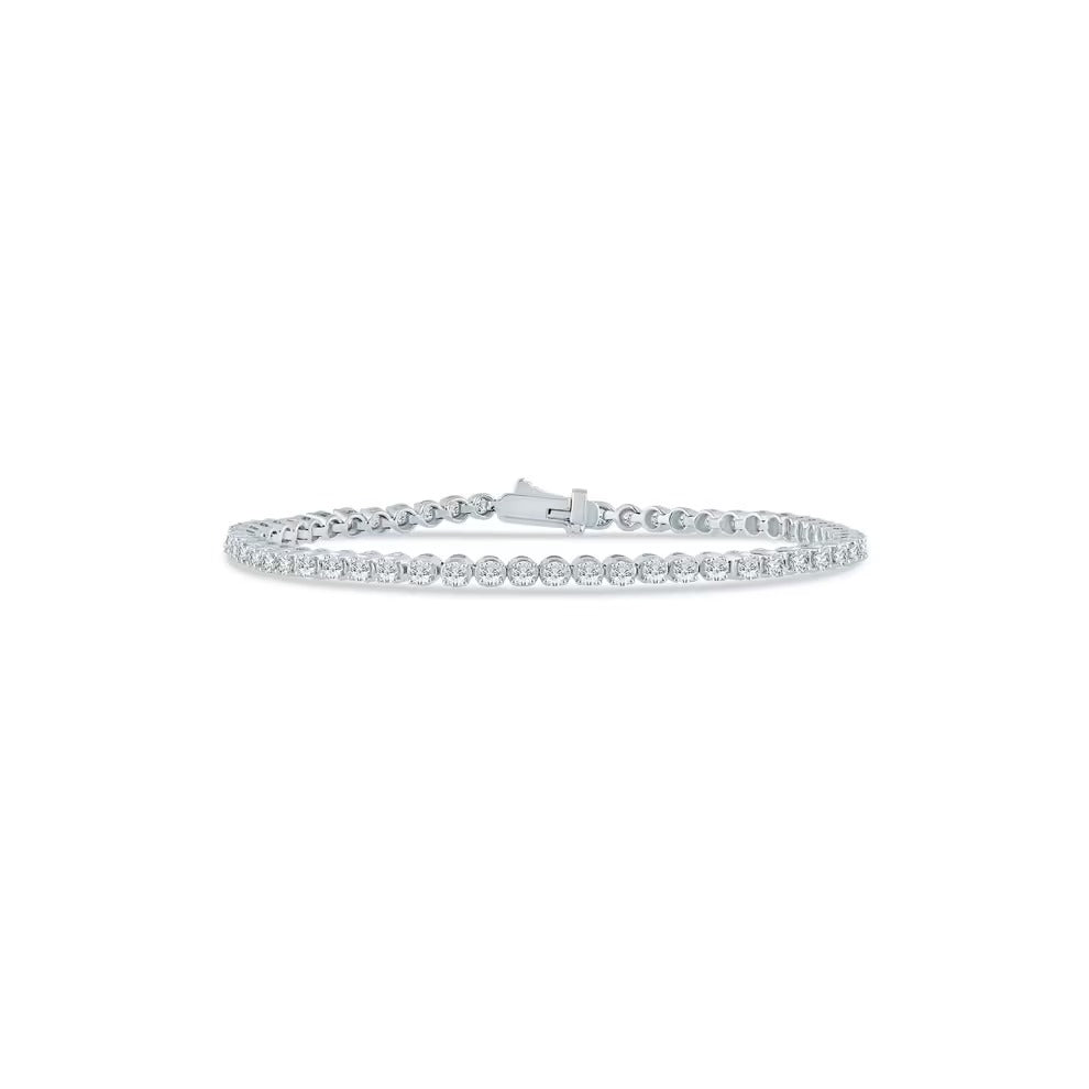 Round Brilliant Cut Moissanite Women's Bracelet Anniversary Gift