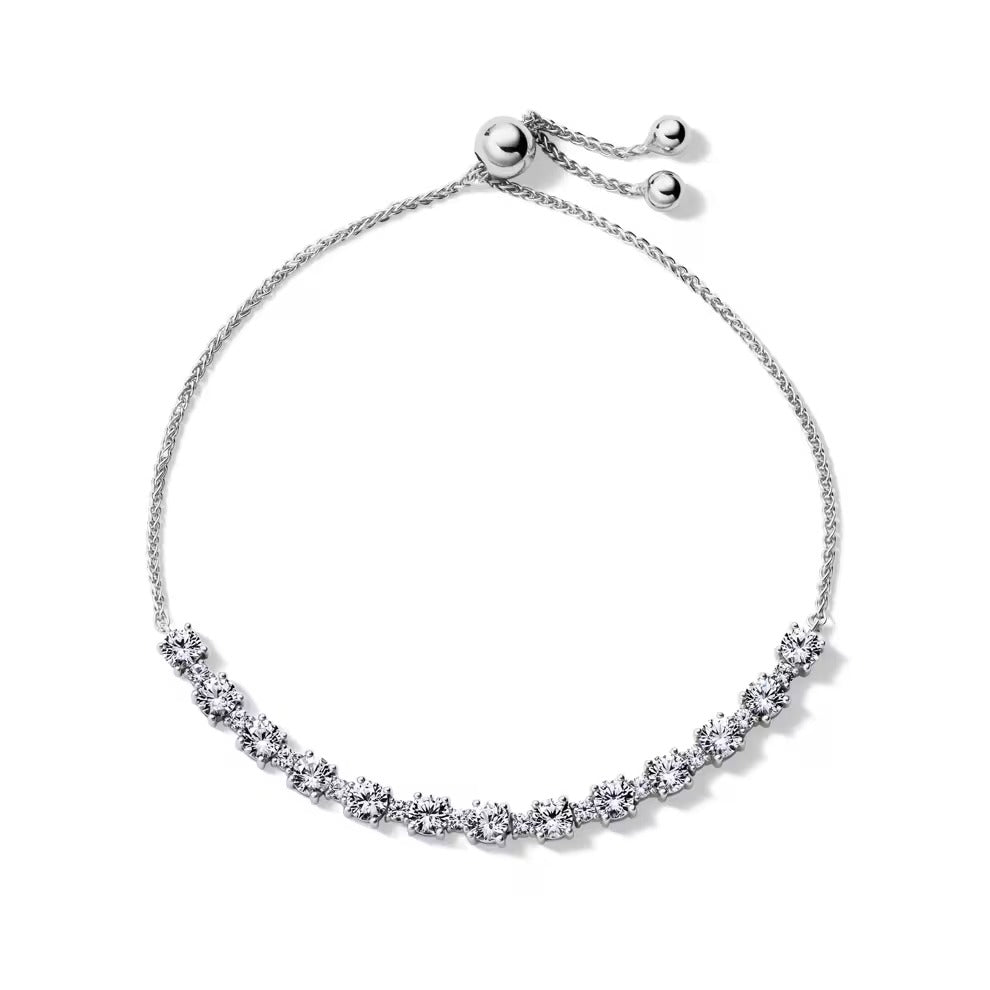 Round Cut VVS1 Moissanite Bracelet For Anniversary Gift