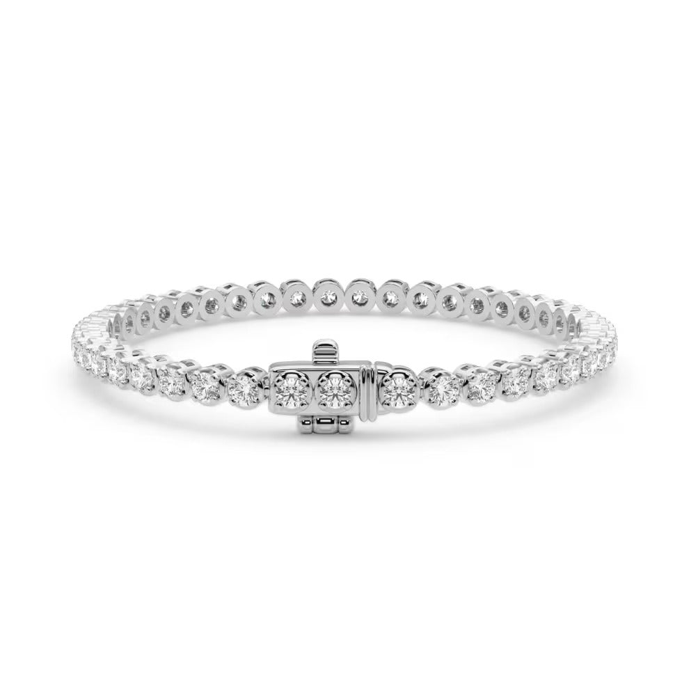 Round Cut Moissanite Women's Bracelet For Birthday Gift