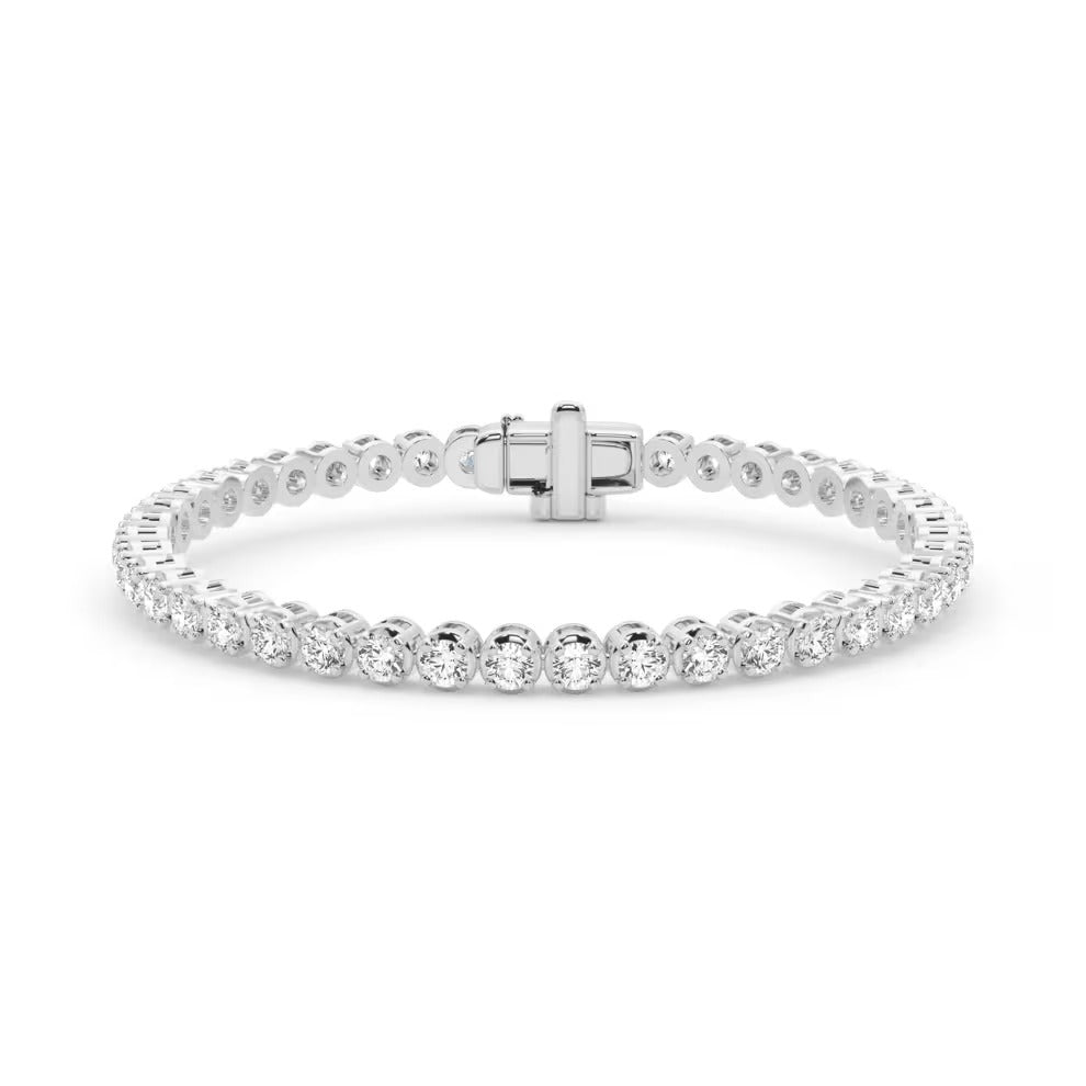 Round Cut Moissanite Women's Bracelet For Birthday Gift