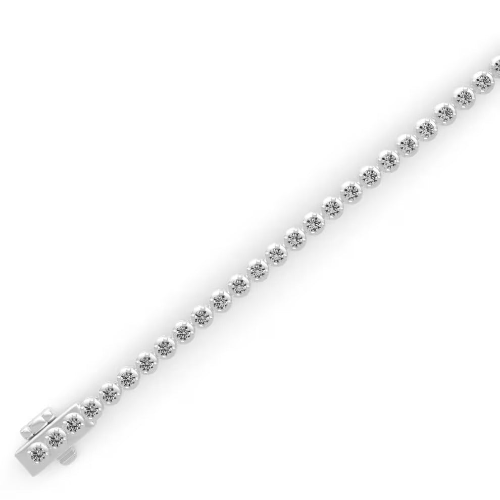 Round Cut Moissanite Classic Tennis Bracelet For Women
