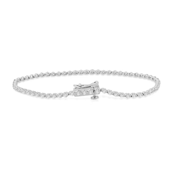 Round Brilliant Cut Moissanite Women's Tennis Bracelet