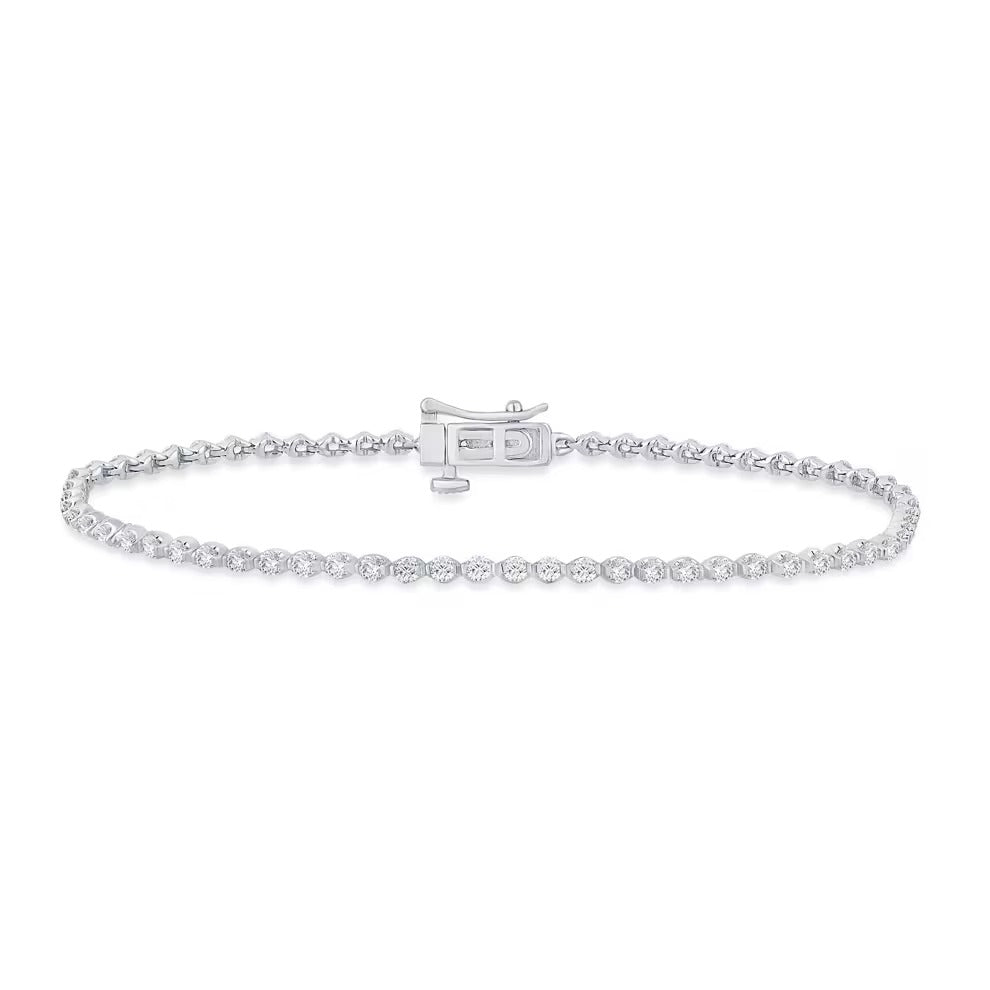 Round Brilliant Cut Moissanite Women's Tennis Bracelet