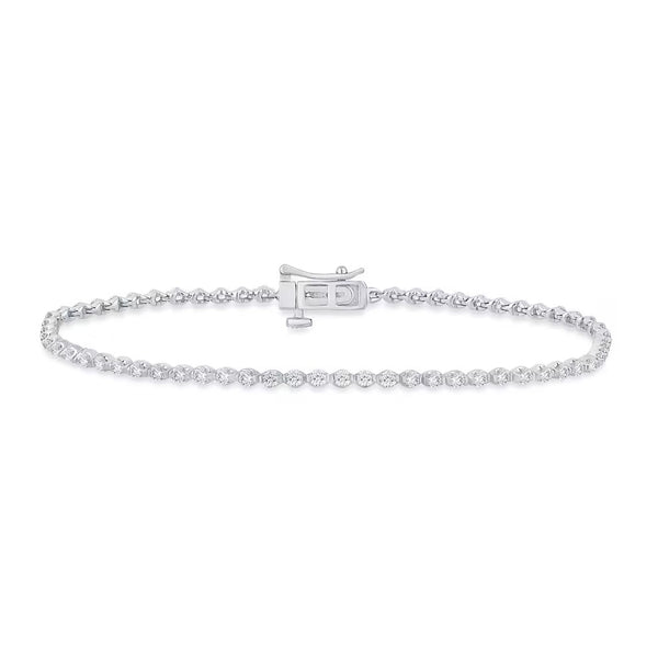 Round Brilliant Cut Moissanite Women's Tennis Bracelet