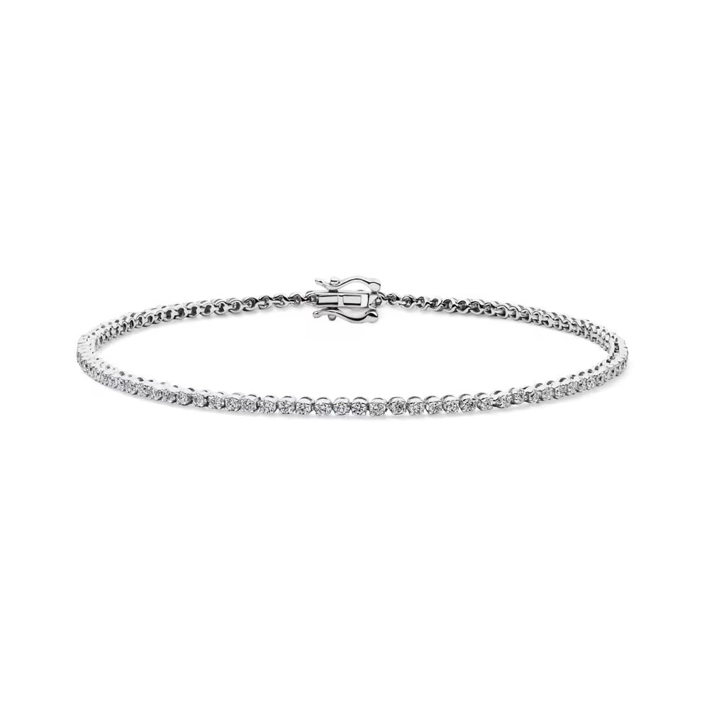 VVS1 Round Cut Moissanite Classic Bracelet For Women's