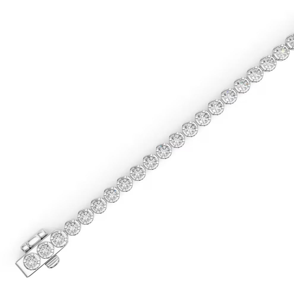 Moissanite Round Cut Women's Bracelet For Anniversary Gift