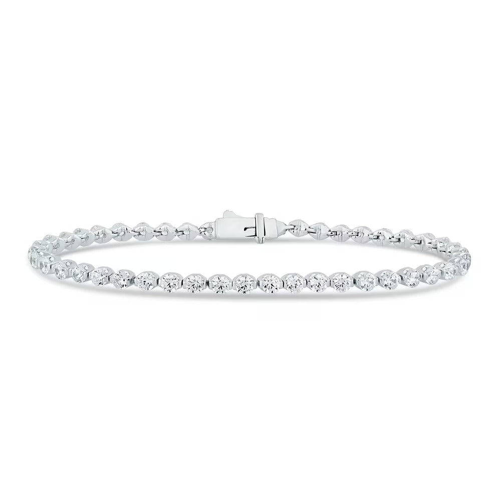 Round Cut Moissanite Tennis Bracelet For Women's