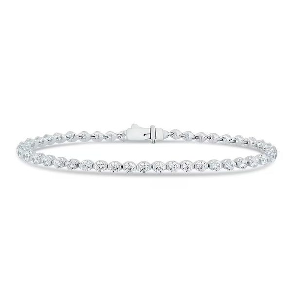 Round Cut Moissanite Tennis Bracelet For Women's