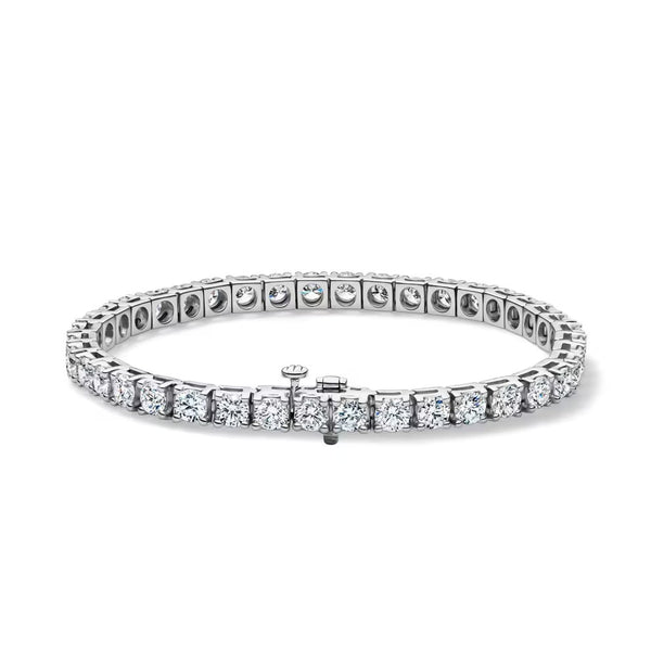 Moissanite Round Cut Tennis Bracelet For Valentine's Day Gift