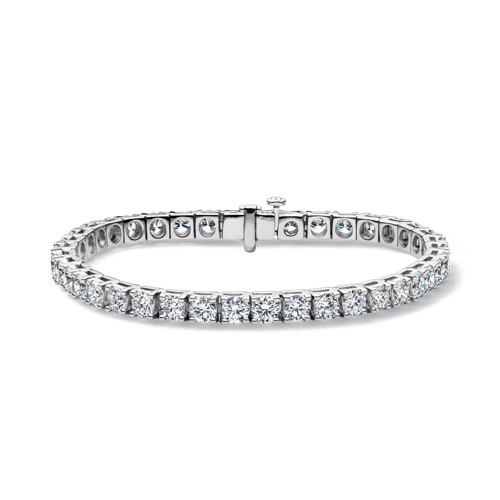 Moissanite Round Cut Tennis Bracelet For Valentine's Day Gift