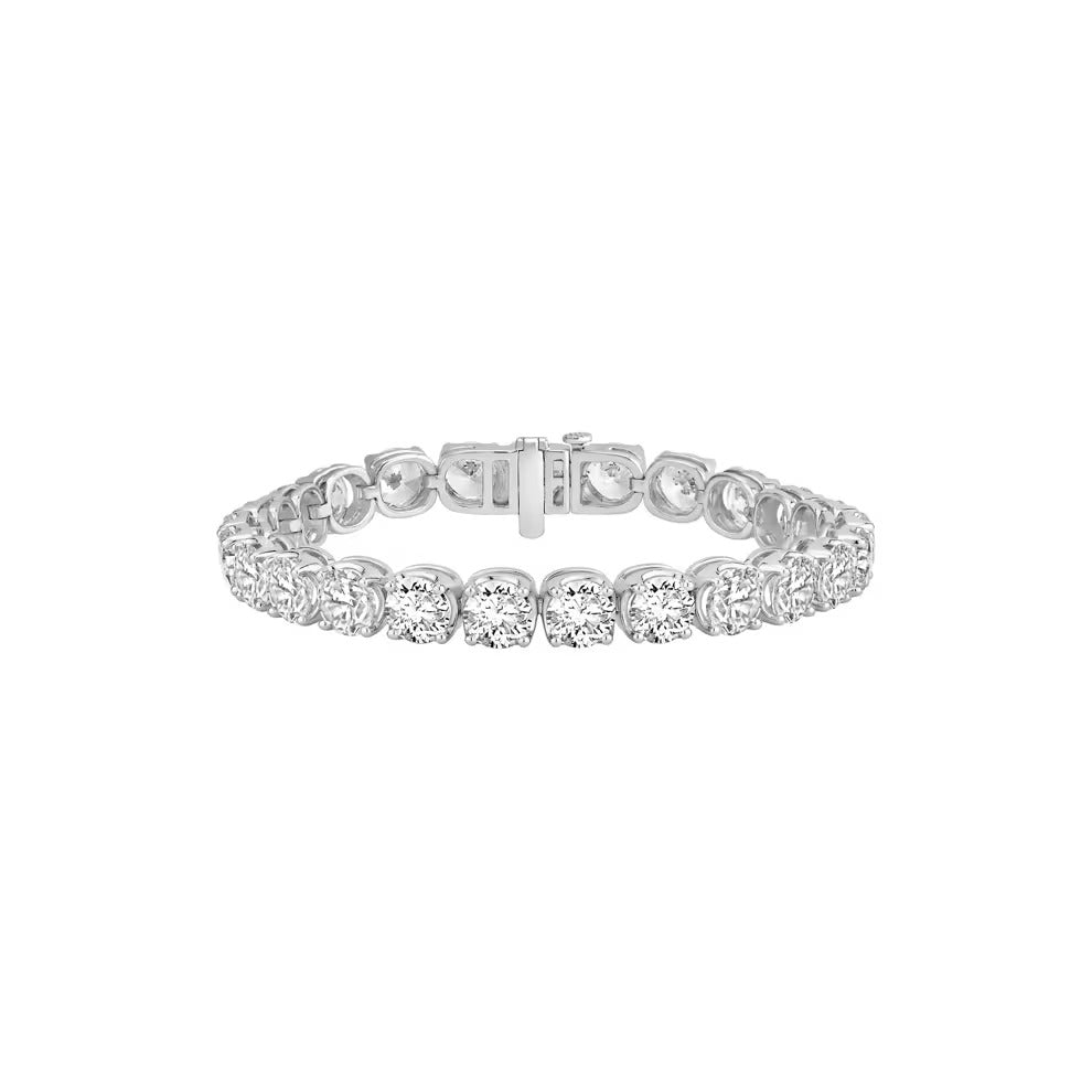 Colorless Moissanite Round Cut Bracelet For Women
