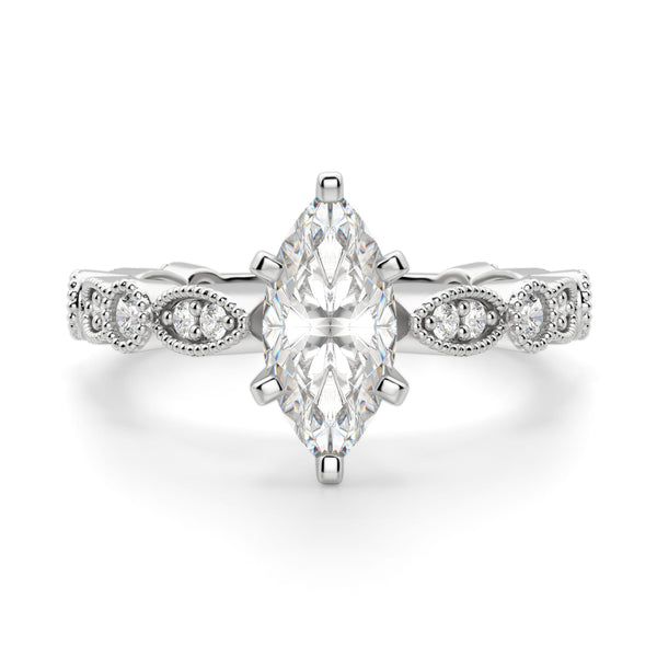 Infinite Love Marquise Cut Moissanite Diamond Engagement Ring
