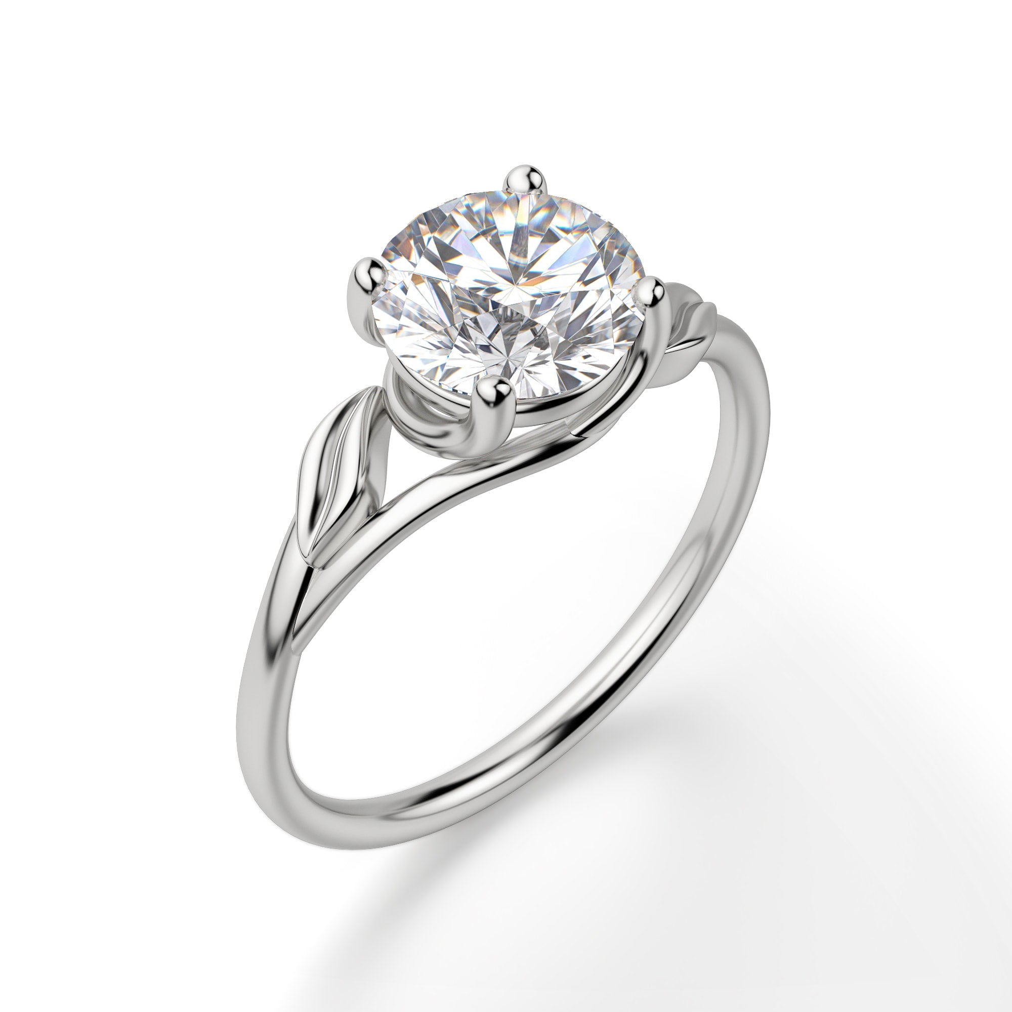 Ivy Round Cut Solitaire Engagement Ring