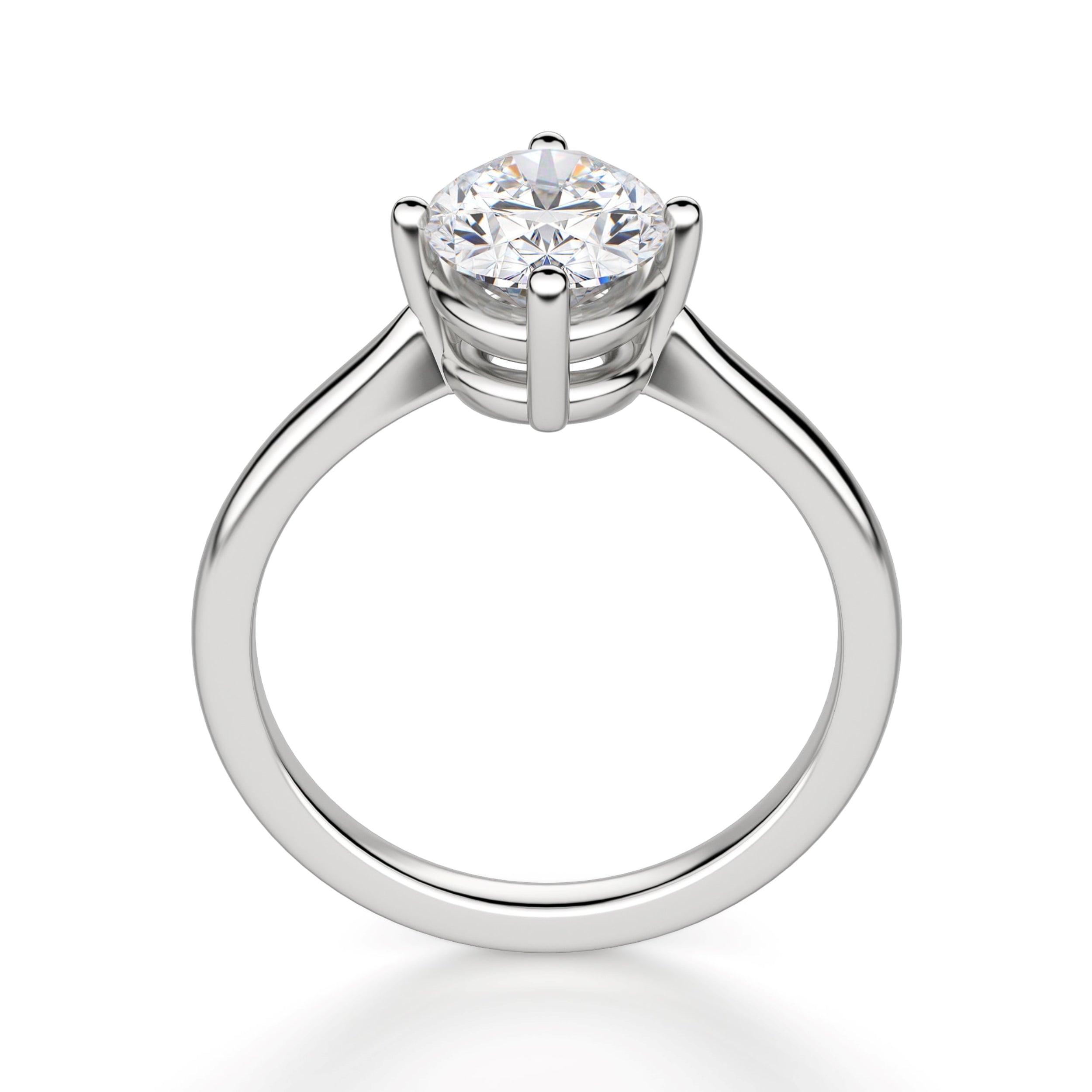 Oval Cut Basket Set Engagement Solitaire Ring