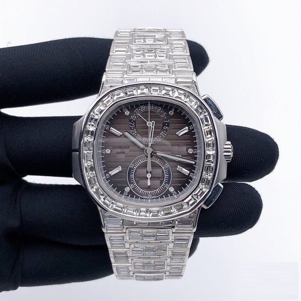 Moissanite Diamond Patek Hip Hop Luxury Watches for Men's