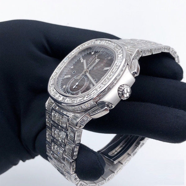 Moissanite Diamond Patek Hip Hop Luxury Watches for Men's