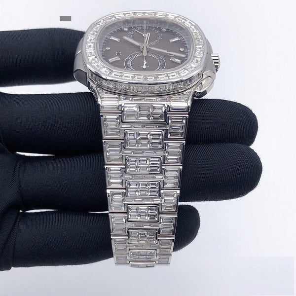 Moissanite Diamond Patek Hip Hop Luxury Watches for Men's