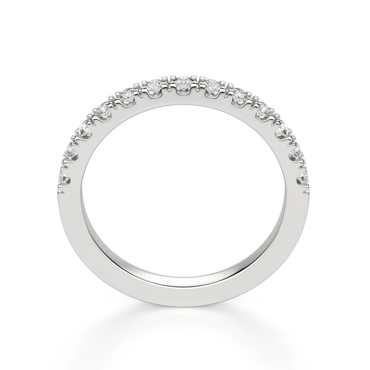 Moissanite Round Cut Anniversary Band