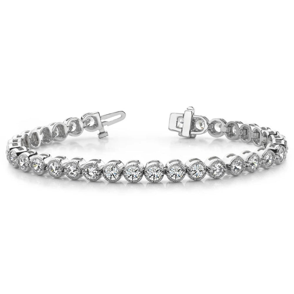VVS1 Moissanite Round Cut Classic Women's Tennis Bracelet