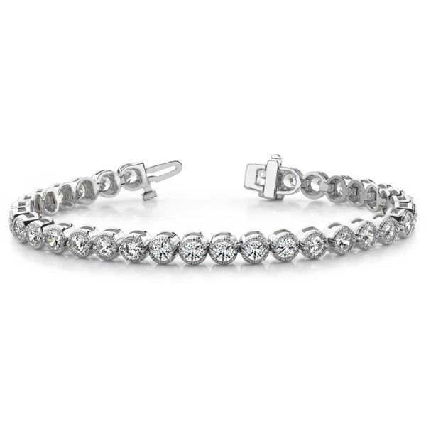 VVS1 Moissanite Round Cut Classic Women's Tennis Bracelet