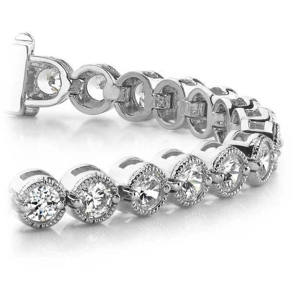 VVS1 Moissanite Round Cut Classic Women's Tennis Bracelet