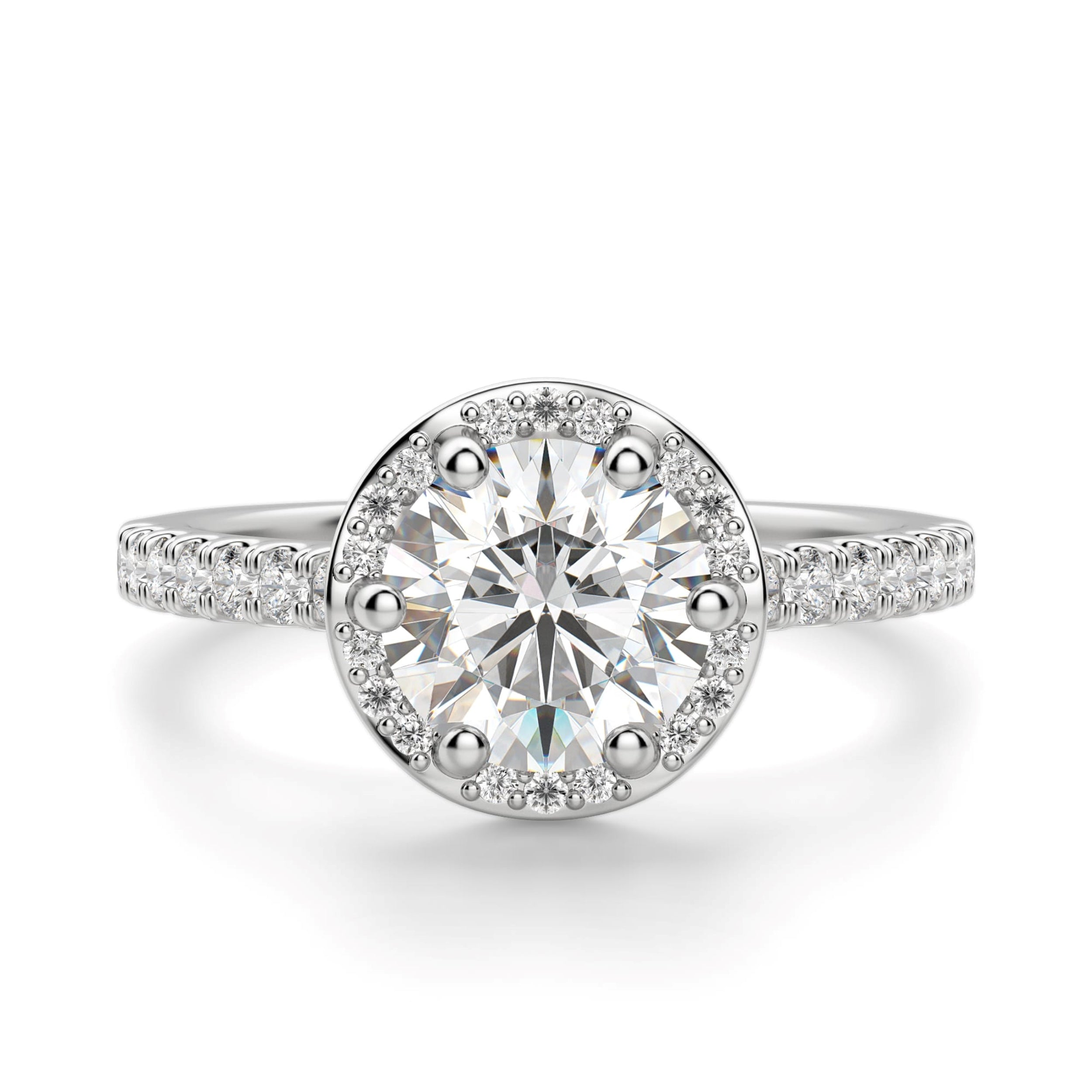 Brilliant Round Cut Halo Ring