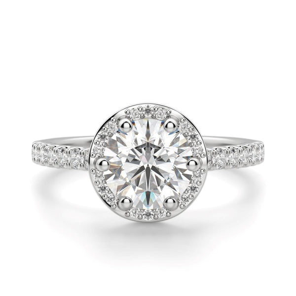 Brilliant Round Cut Moissanite Halo Ring